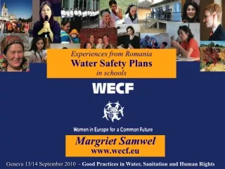 Experiences from Romania   Water Safety Plans  in schools