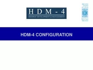 HDM-4 CONFIGURATION