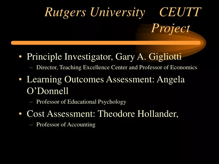 rutgers university ceutt project