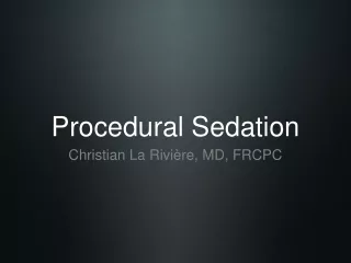 Procedural Sedation