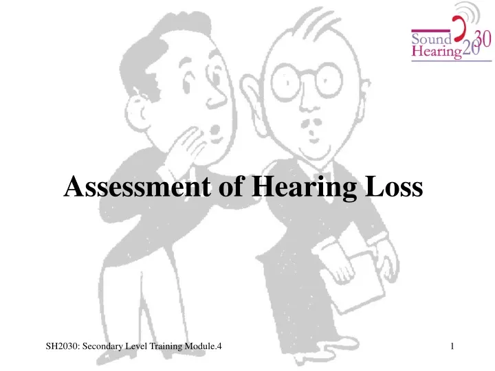 assessment of hearing loss