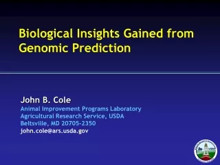 Biological Insights Gained from Genomic Prediction