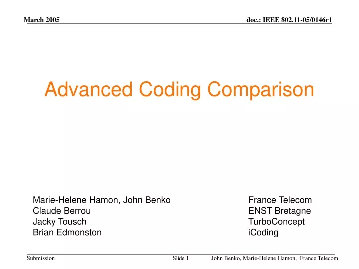 advanced coding comparison