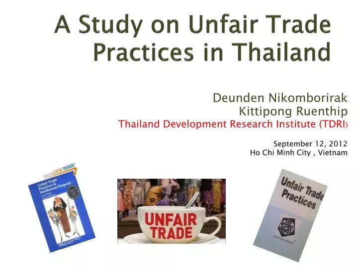 a study on unfair trade practices in thailand