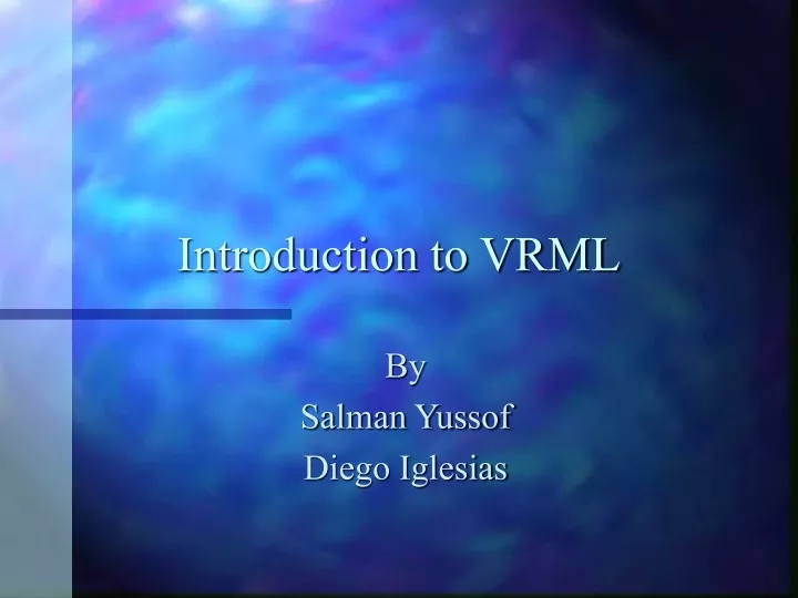 introduction to vrml