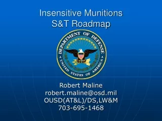 Insensitive Munitions S&amp;T Roadmap