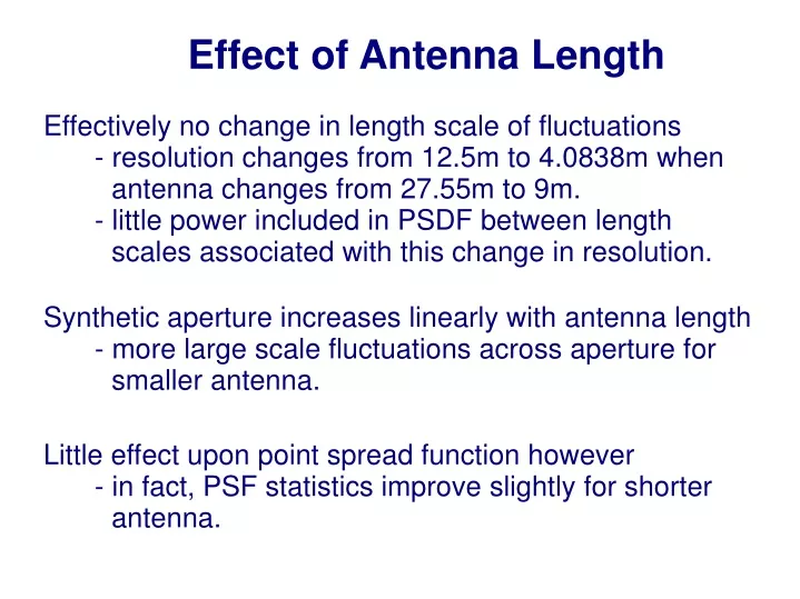 effect of antenna length