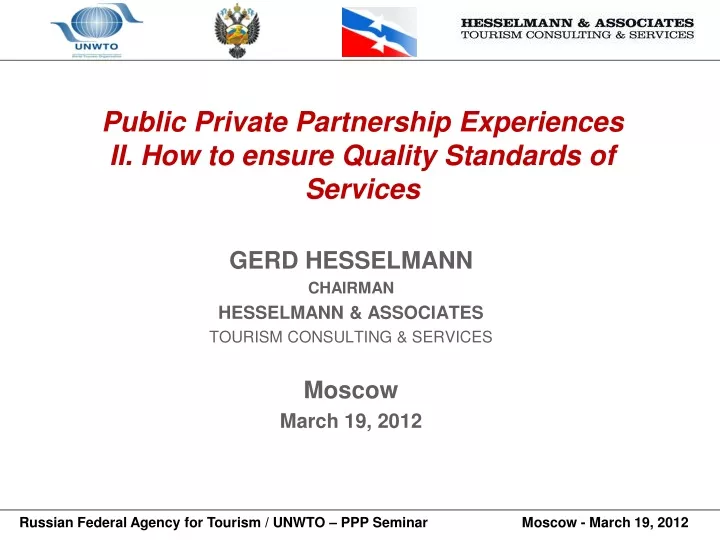 public private partnership experiences ii how to ensure quality standards of services
