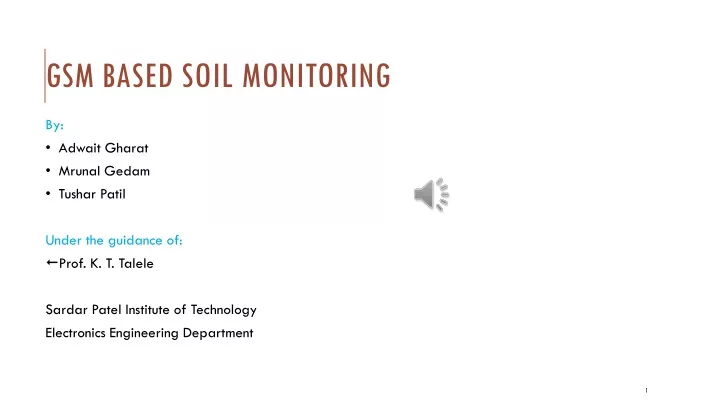 gsm based soil monitoring