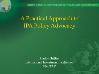 A Practical Approach to IPA Policy Advocacy