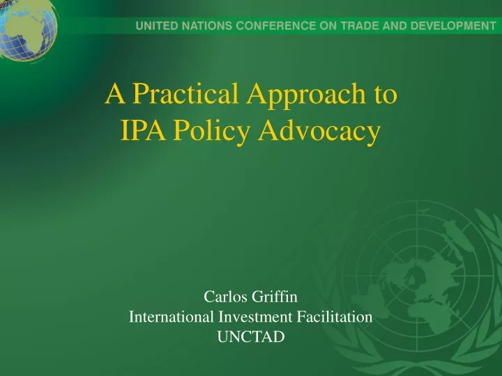 a practical approach to ipa policy advocacy