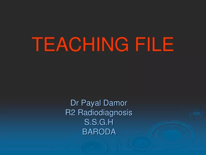 teaching file