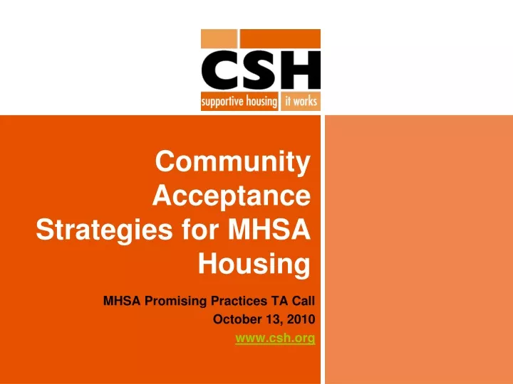 community acceptance strategies for mhsa housing