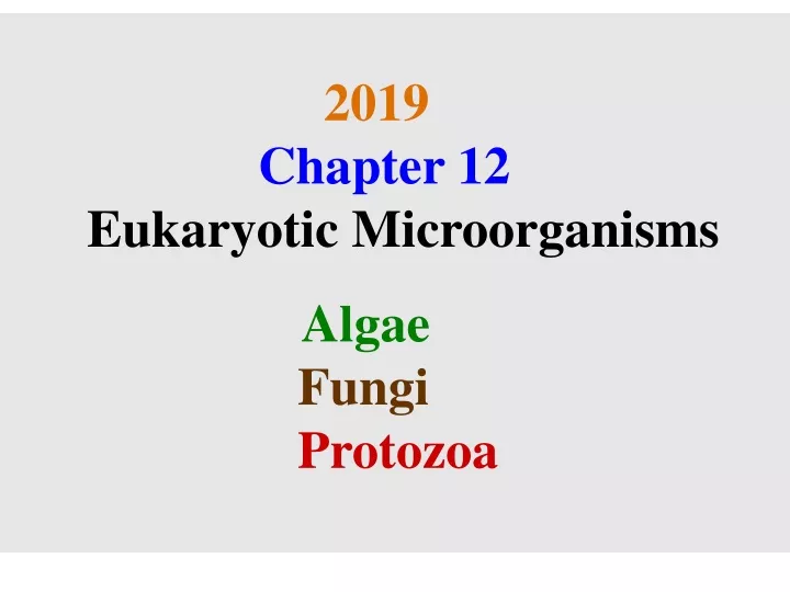 2019 chapter 12 eukaryotic microorganisms algae