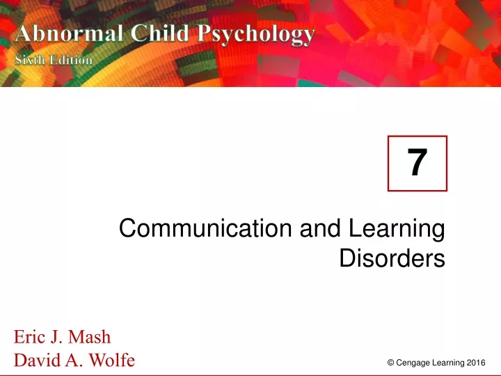 communication and learning disorders