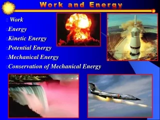 Work Energy Kinetic Energy Potential Energy Mechanical Energy Conservation of Mechanical Energy
