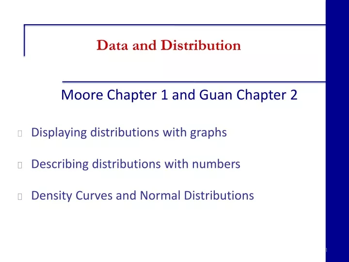 data and distribution