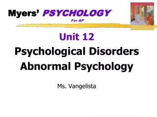 Myers’  PSYCHOLOGY 				For AP
