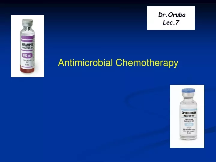 antimicrobial chemotherapy