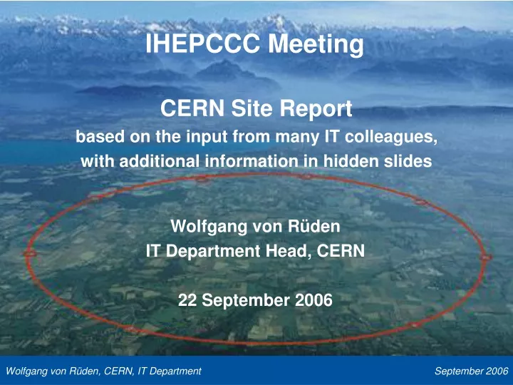 ihepccc meeting