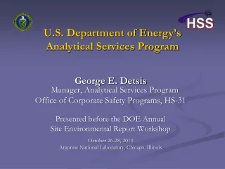 U.S. Department of Energy’s Analytical Services Program