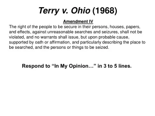 Terry v. Ohio  (1968)
