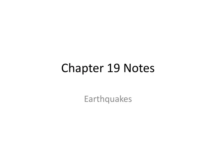 chapter 19 notes