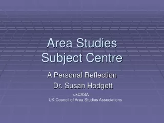 Area Studies Subject Centre