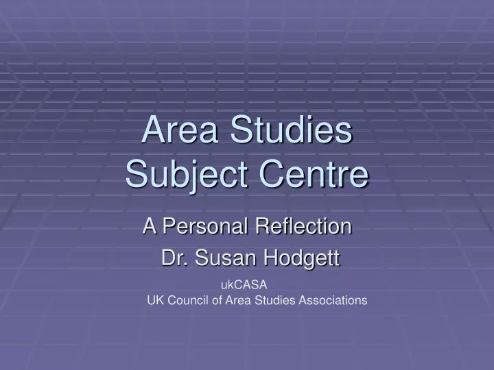 area studies subject centre
