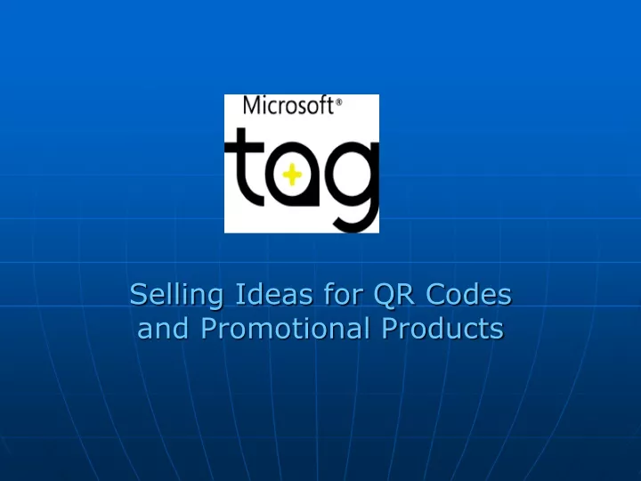 selling ideas for qr codes and promotional products