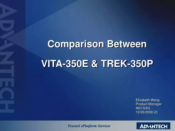 comparison between vita 350e trek 350p