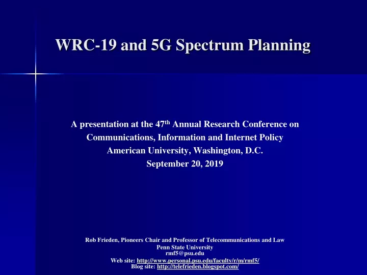 wrc 19 and 5g spectrum planning