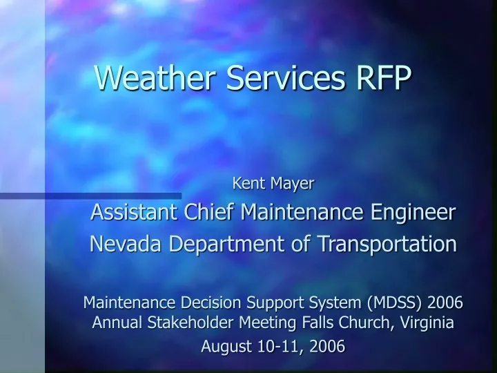 weather services rfp