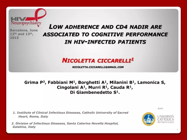 l ow adherence and cd4 nadir are associated