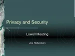 Privacy and Security Meeting Insights - IBM Almaden Institute 2003 - slide 1