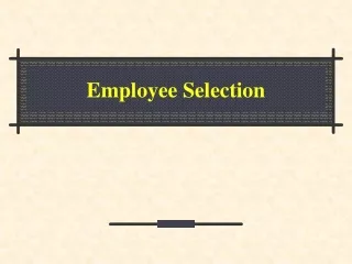 Employee Selection