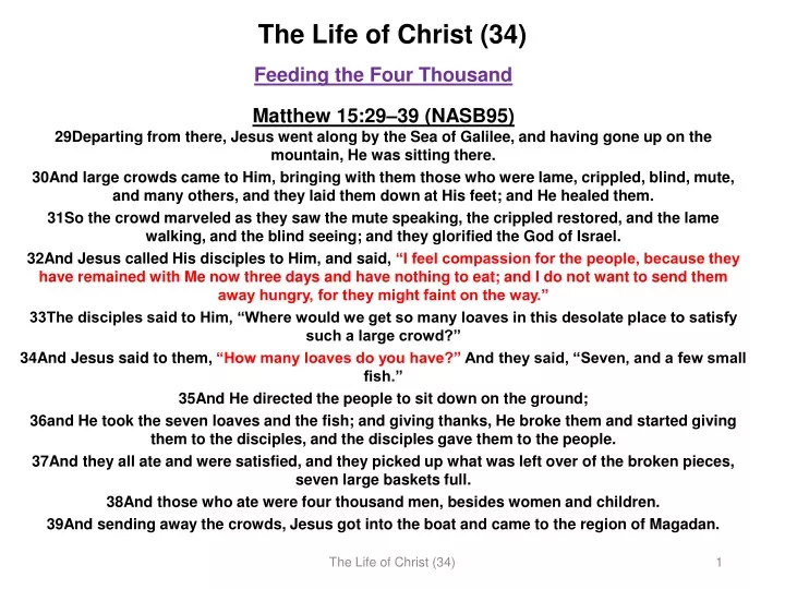 the life of christ 34