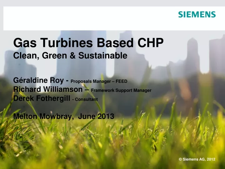 gas turbines based chp clean green sustainable