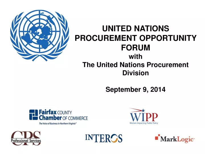 united nations procurement opportunity forum with