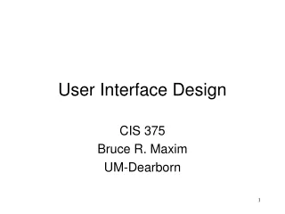 User Interface Design