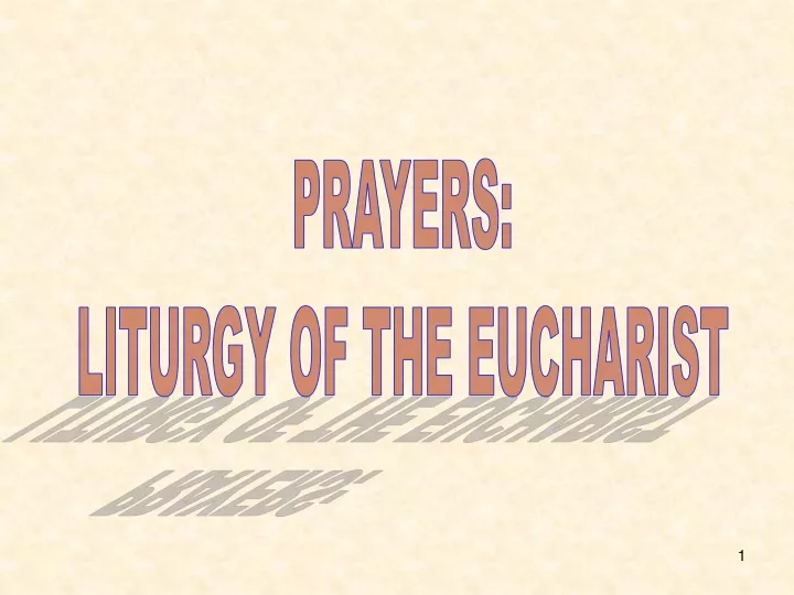 prayers liturgy of the eucharist