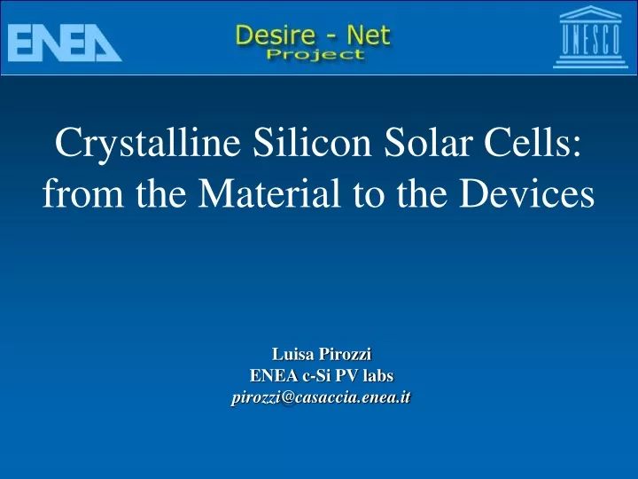 crystalline silicon solar cells from the material