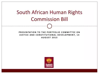 South African Human Rights Commission Bill