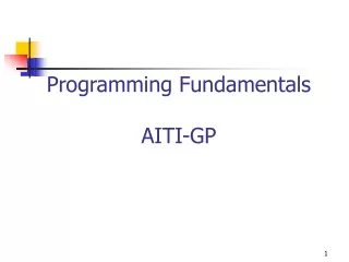 Programming Fundamentals AITI-GP