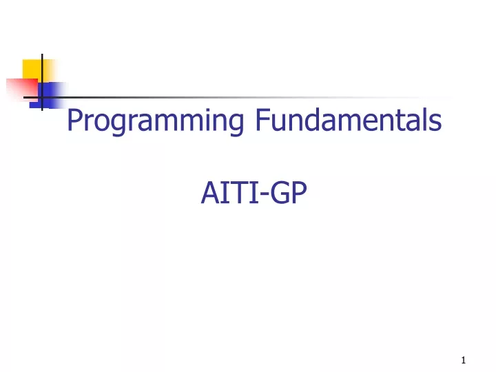 programming fundamentals aiti gp