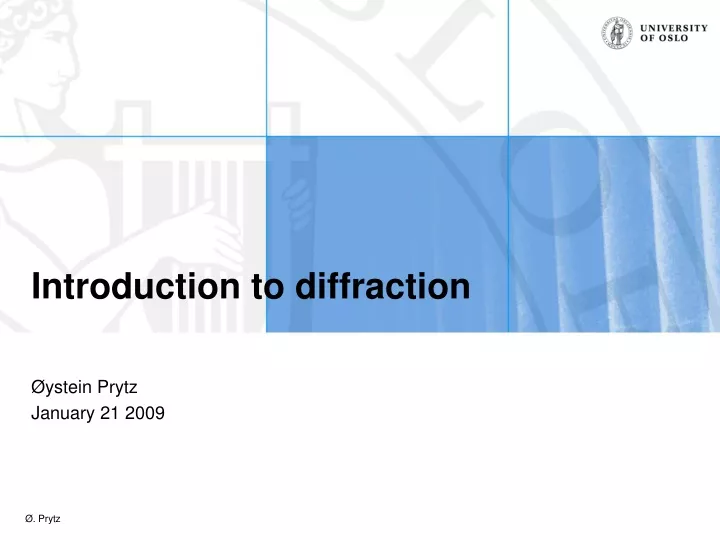 introduction to diffraction