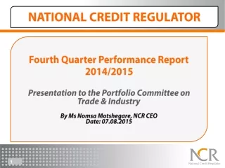 Fourth Quarter Performance Report 2014/2015