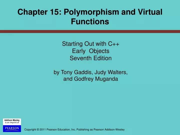 chapter 15 polymorphism and virtual functions