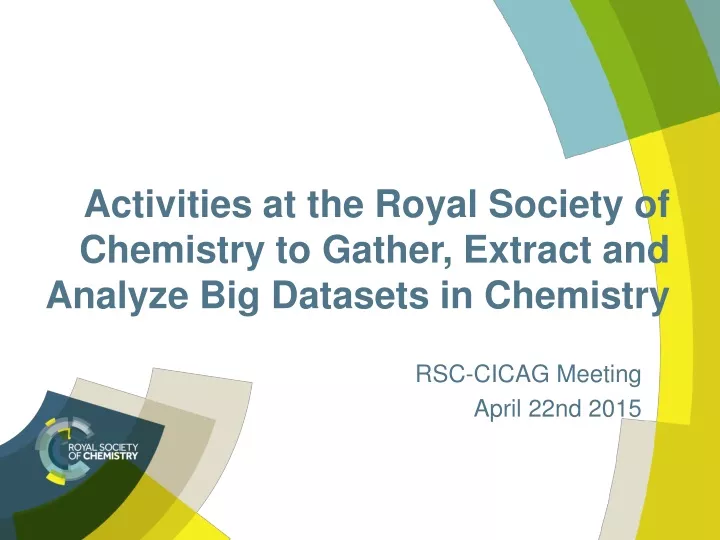 rsc cicag meeting april 22nd 2015