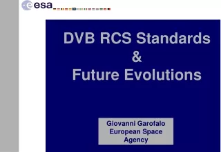 Giovanni Garofalo European Space Agency